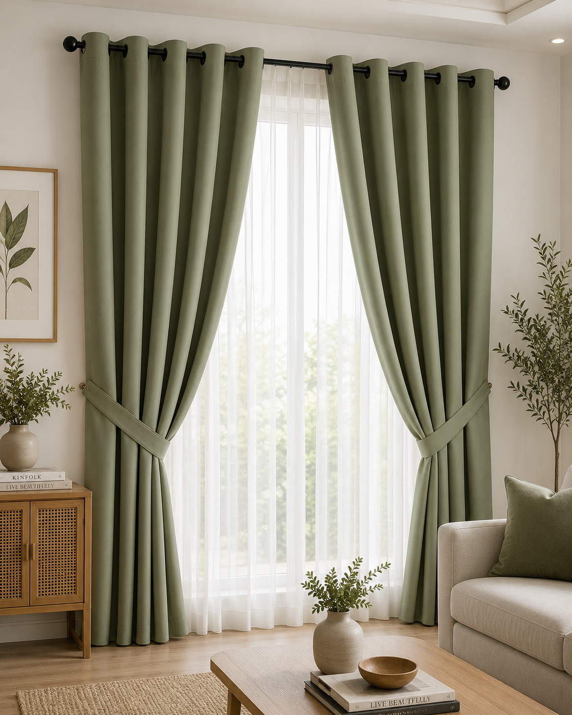Blackout Solid Sage Green
