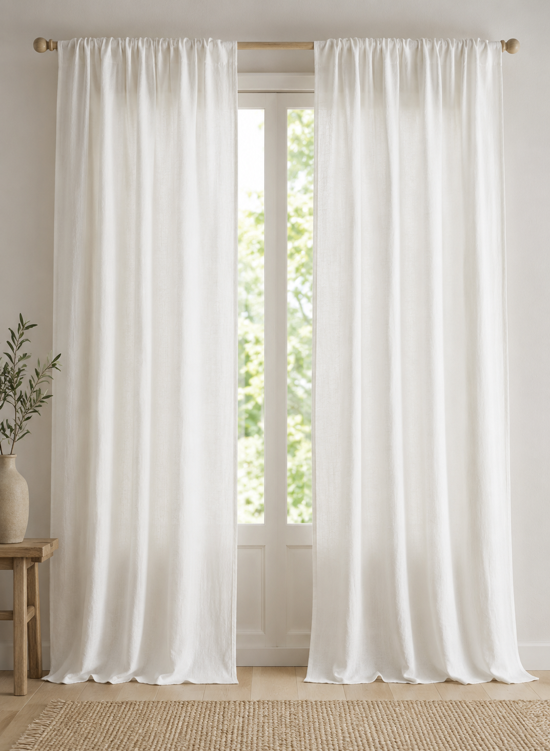 Linen Mix Cotton Putih